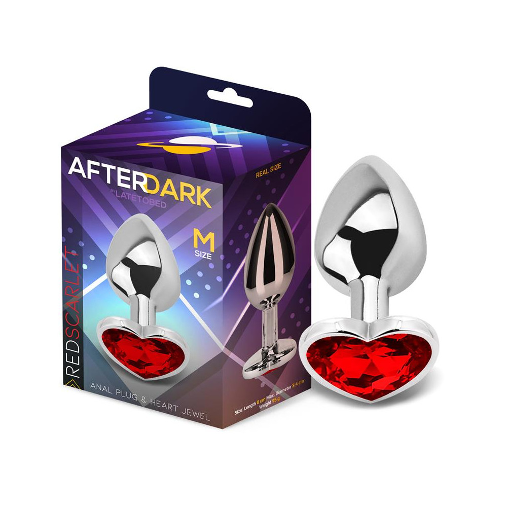 Plug Anal con Joya de Corazón Red Scarlet Talla M