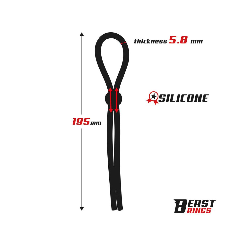 Lasso Anillo para el Pene Silicona Ajustable