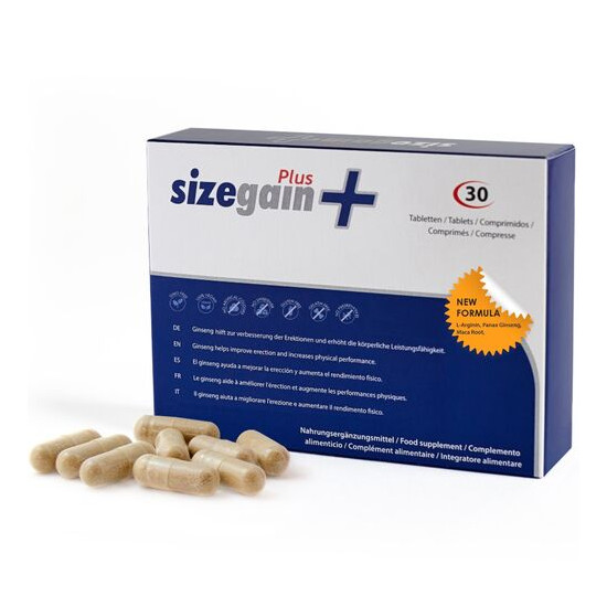 SizeGain Plus – Complemento alimenticio para aumentar el tamaño del pene y mejorar la potencia sexual