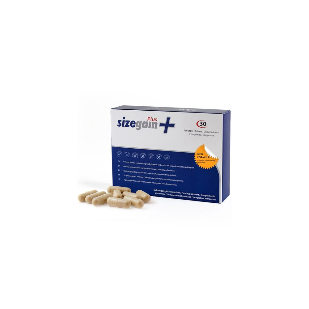 SizeGain Plus – Complemento alimenticio para aumentar el tamaño del pene y mejorar la potencia sexual