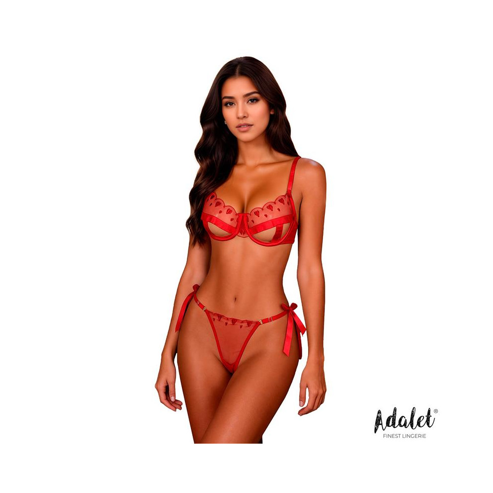 Edwina Set de Tanga y Sujetador Rojo