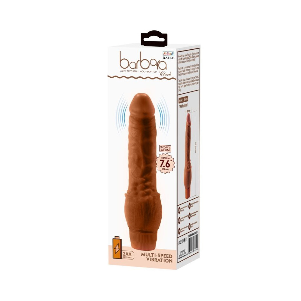 Barbara Vibrador Realístico Mulato 19,5cm