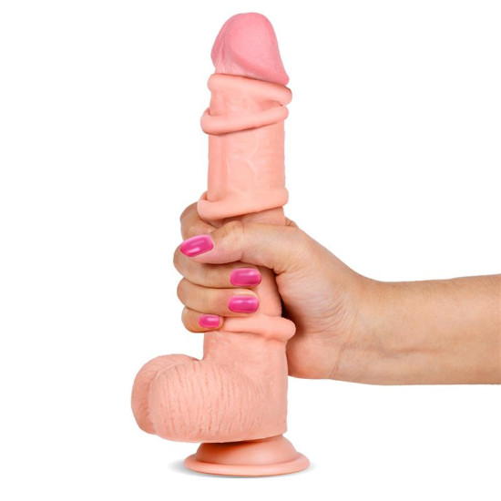 Dildo Realista Dual Layer Retráctil y Orientable 9"