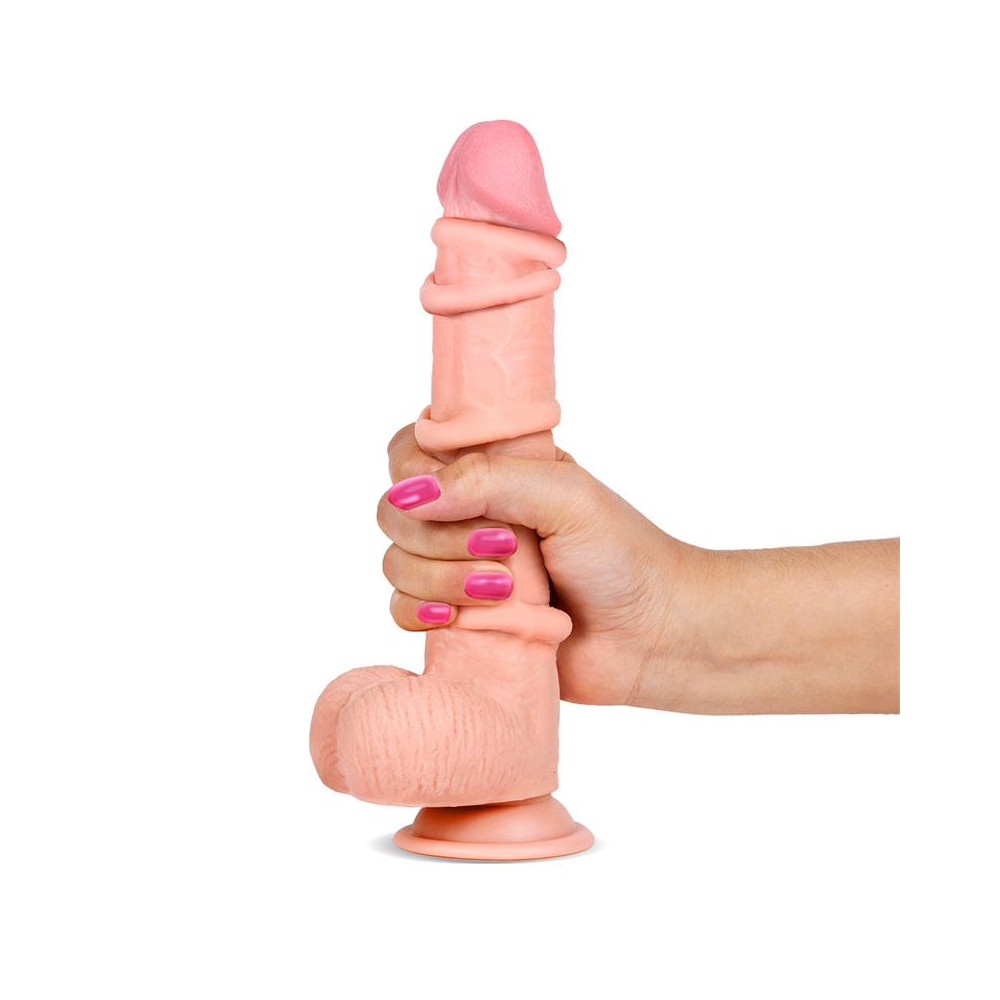 Dildo Realista Dual Layer Retráctil y Orientable 9"