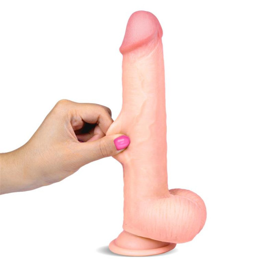 Dildo Realista Dual Layer Retráctil y Orientable 9"
