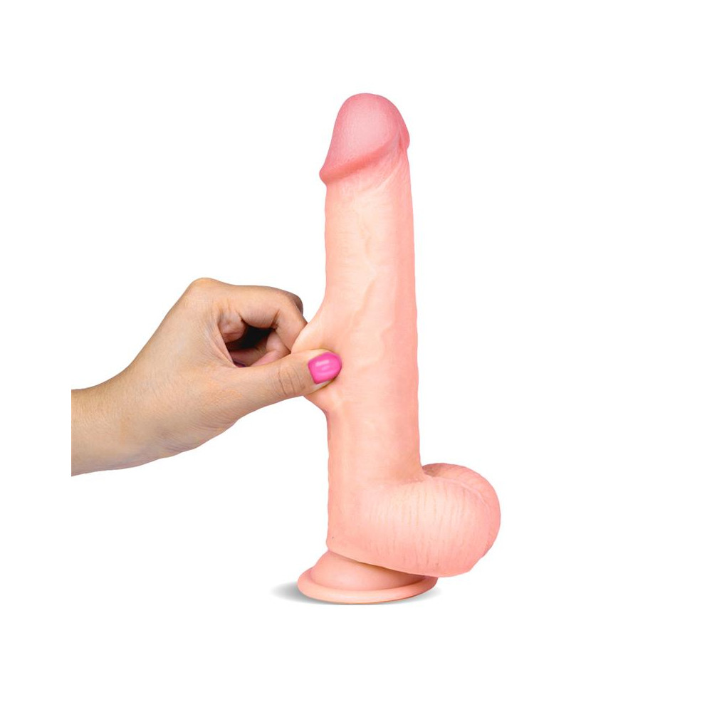 Dildo Realista Dual Layer Retráctil y Orientable 9"