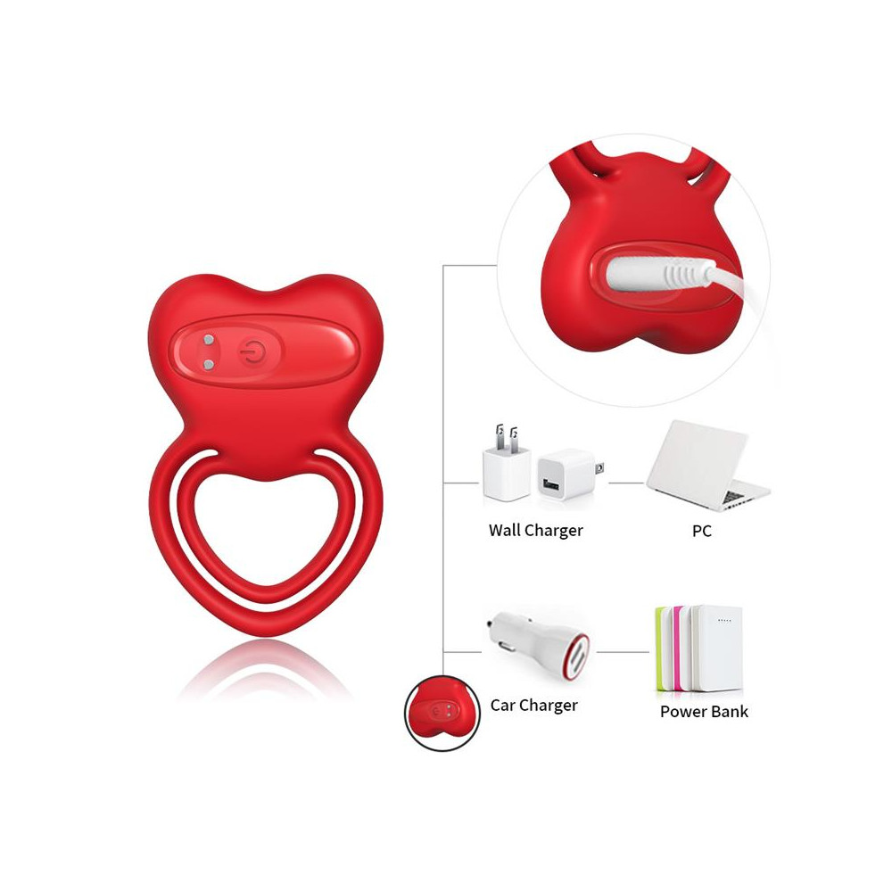 Anillo Heart Rojo