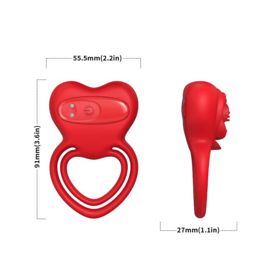 Anillo Heart Rojo