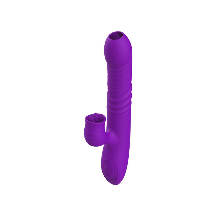 Fully Gspot Vibrador Rabbit con lengua estimuladora y efecto calor violeta