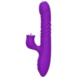 Fully Gspot Vibrador Rabbit con lengua estimuladora y efecto calor violeta