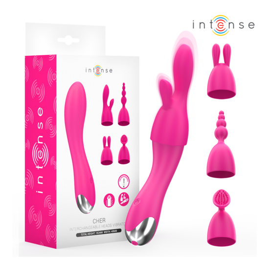 Cher Vibrador con Cabezales Intercambiables