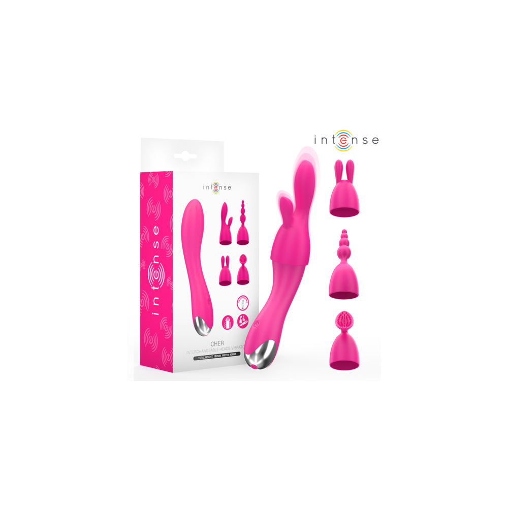 Cher Vibrador con Cabezales Intercambiables