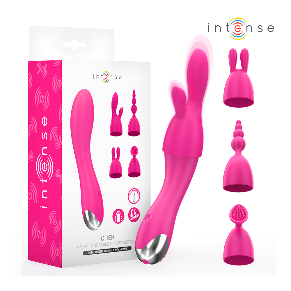 Cher Vibrador con Cabezales Intercambiables