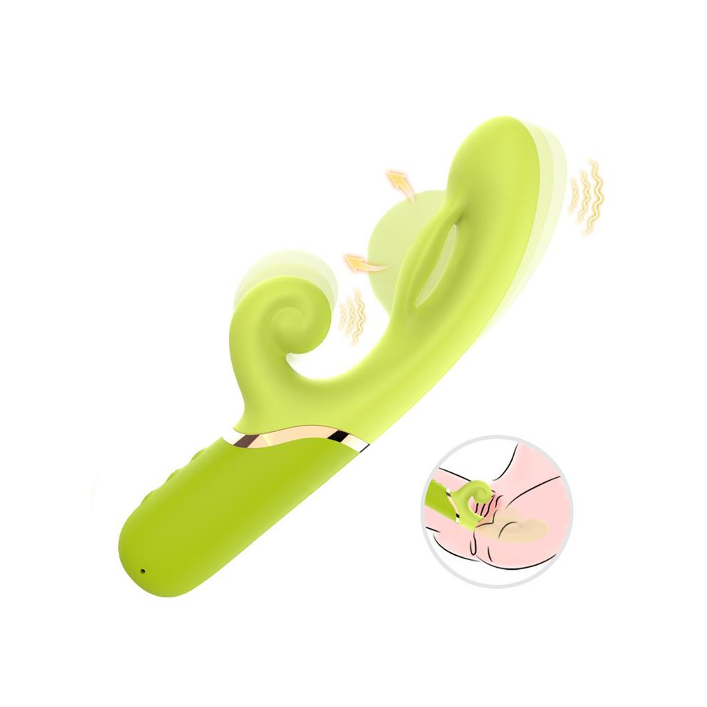 Vibrador con Función de Inflado Verde