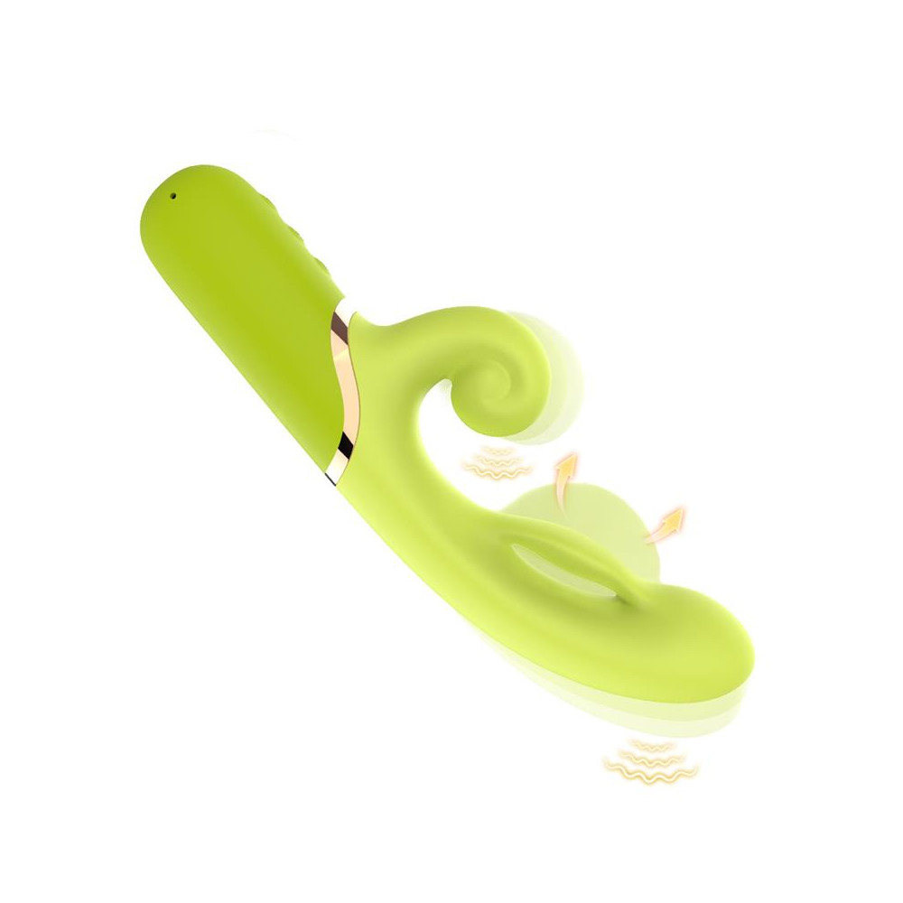 Vibrador con Función de Inflado Verde
