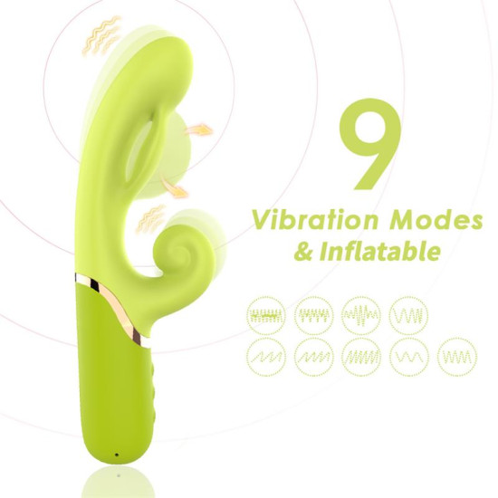 Vibrador con Función de Inflado Verde