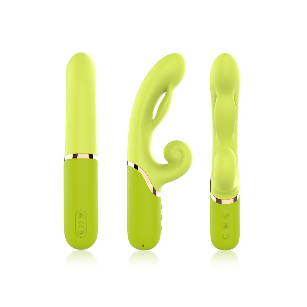 Vibrador con Función de Inflado Verde