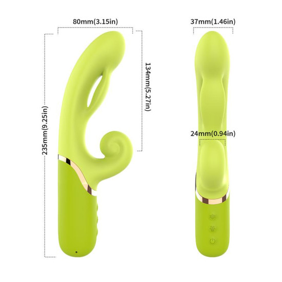 Vibrador con Función de Inflado Verde