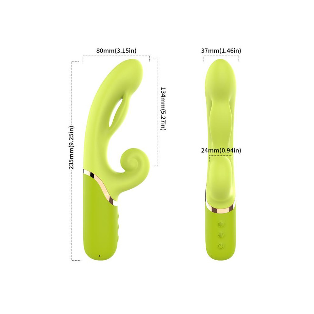 Vibrador con Función de Inflado Verde