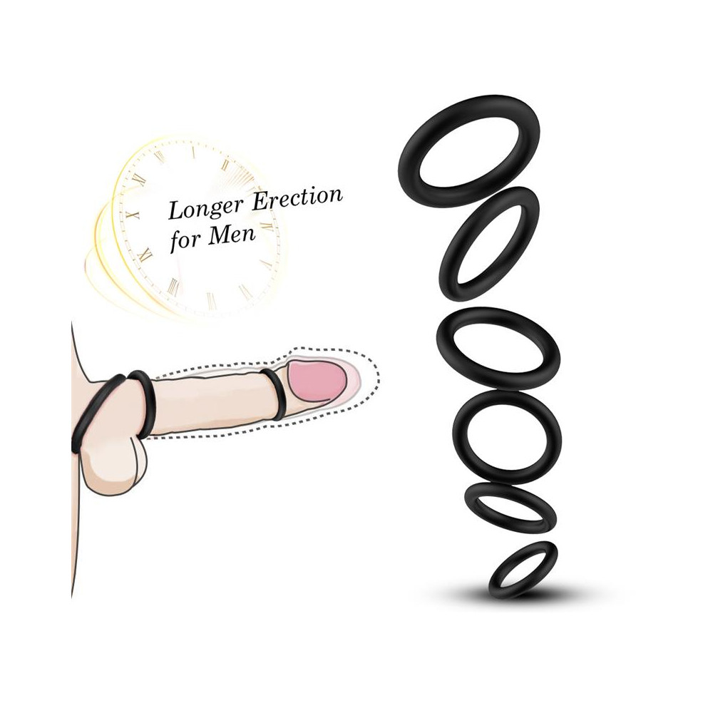 Set de 6 Anillos para el Pene