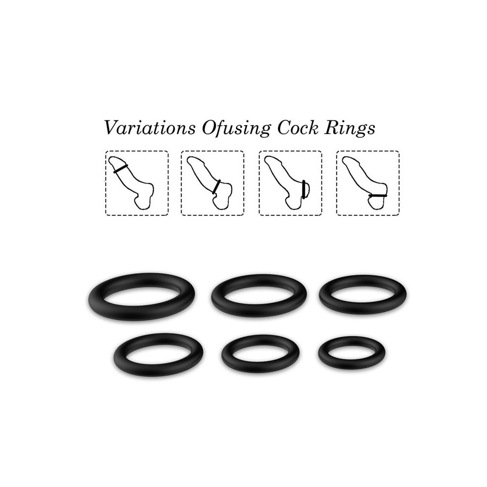 Set de 6 Anillos para el Pene