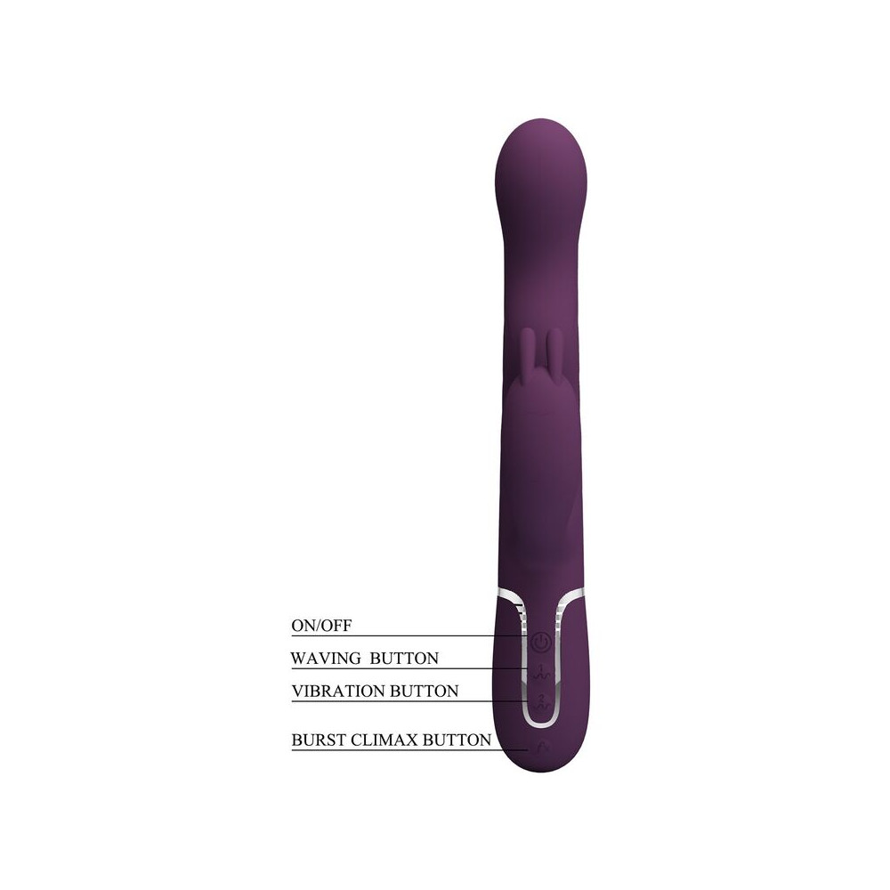 Loursen Vibrador con movimiento oscilante morado