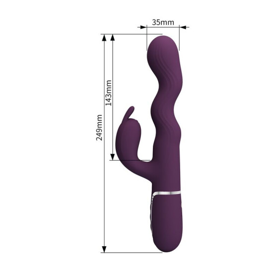 Loursen Vibrador con movimiento oscilante morado