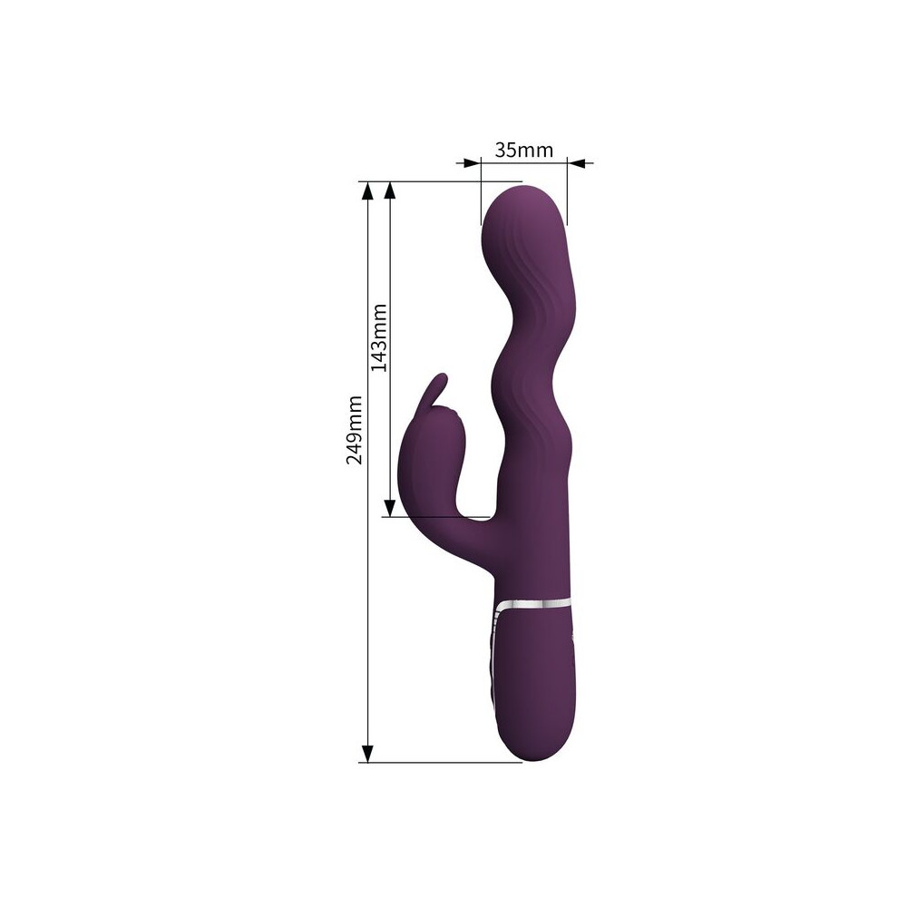 Loursen Vibrador con movimiento oscilante morado