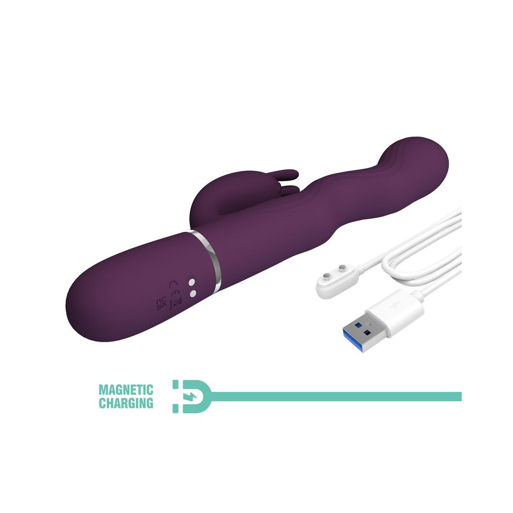 Loursen Vibrador con movimiento oscilante morado