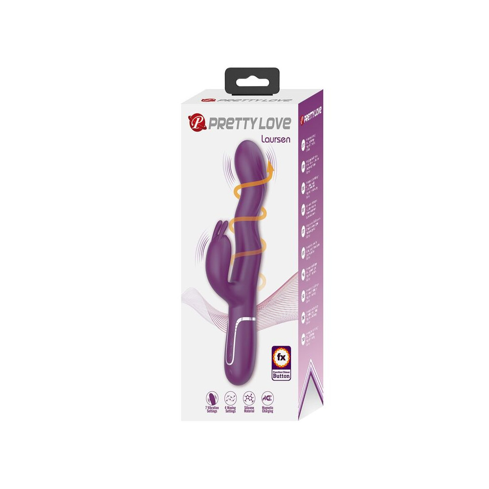 Loursen Vibrador con movimiento oscilante morado