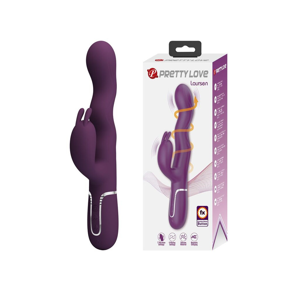 Loursen Vibrador con movimiento oscilante morado