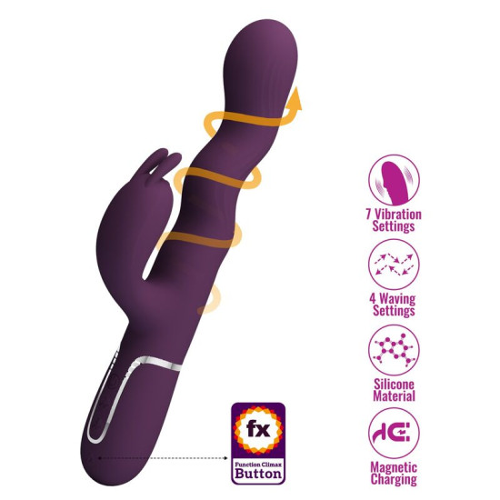 Loursen Vibrador con movimiento oscilante morado
