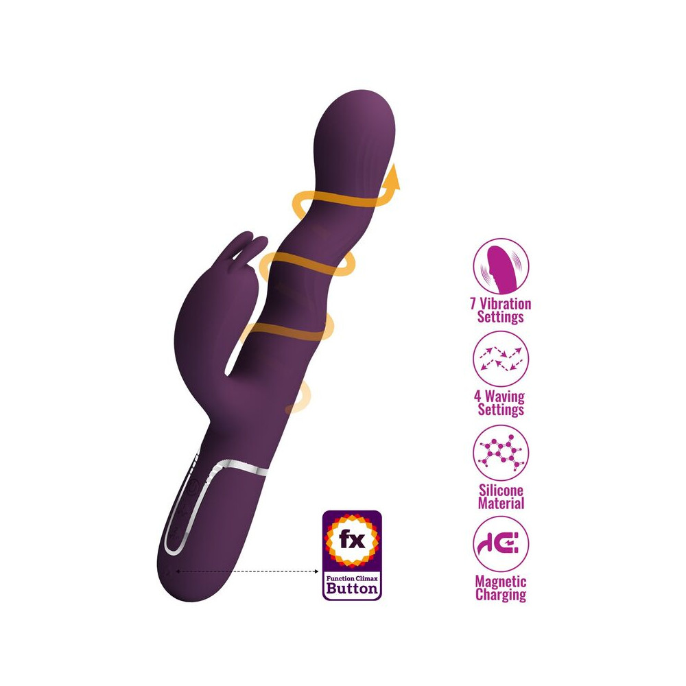 Loursen Vibrador con movimiento oscilante morado