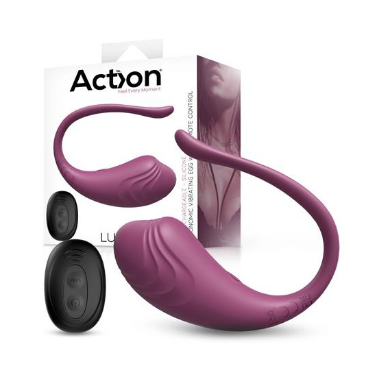 Luvia Huevo Vibrador con Control Remoto USB Púrpura