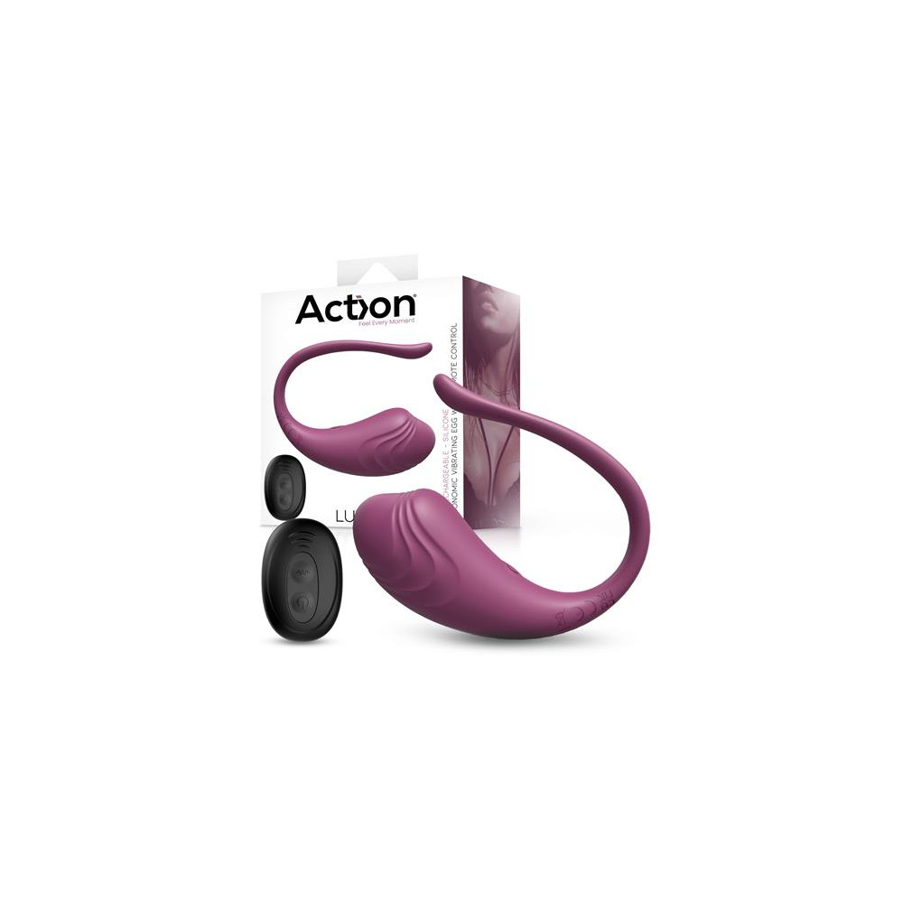 Luvia Huevo Vibrador con Control Remoto USB Púrpura