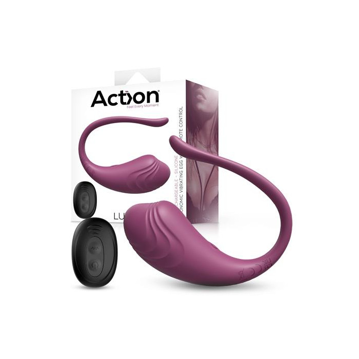 Luvia Huevo Vibrador con Control Remoto USB Púrpura