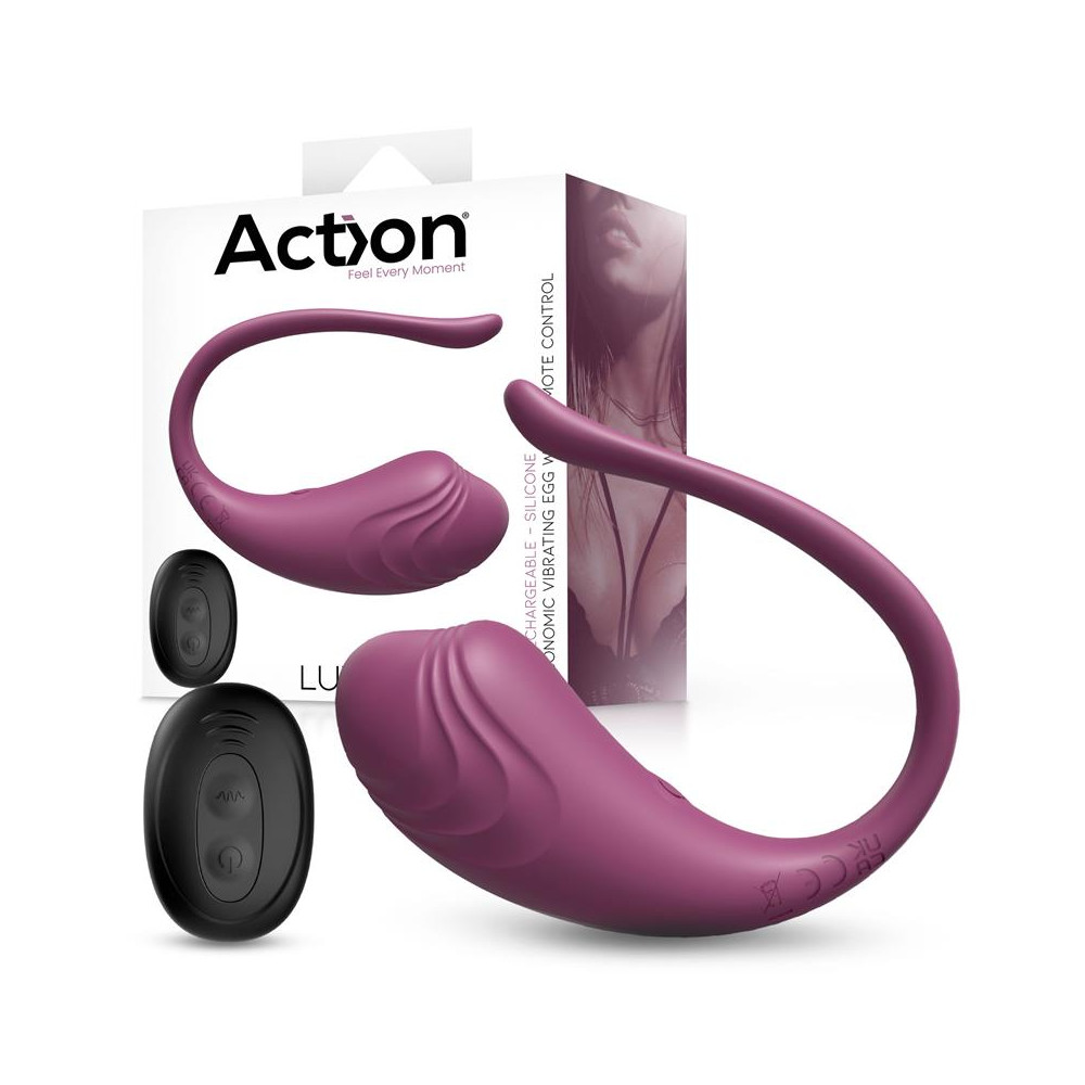 Luvia Huevo Vibrador con Control Remoto USB Púrpura