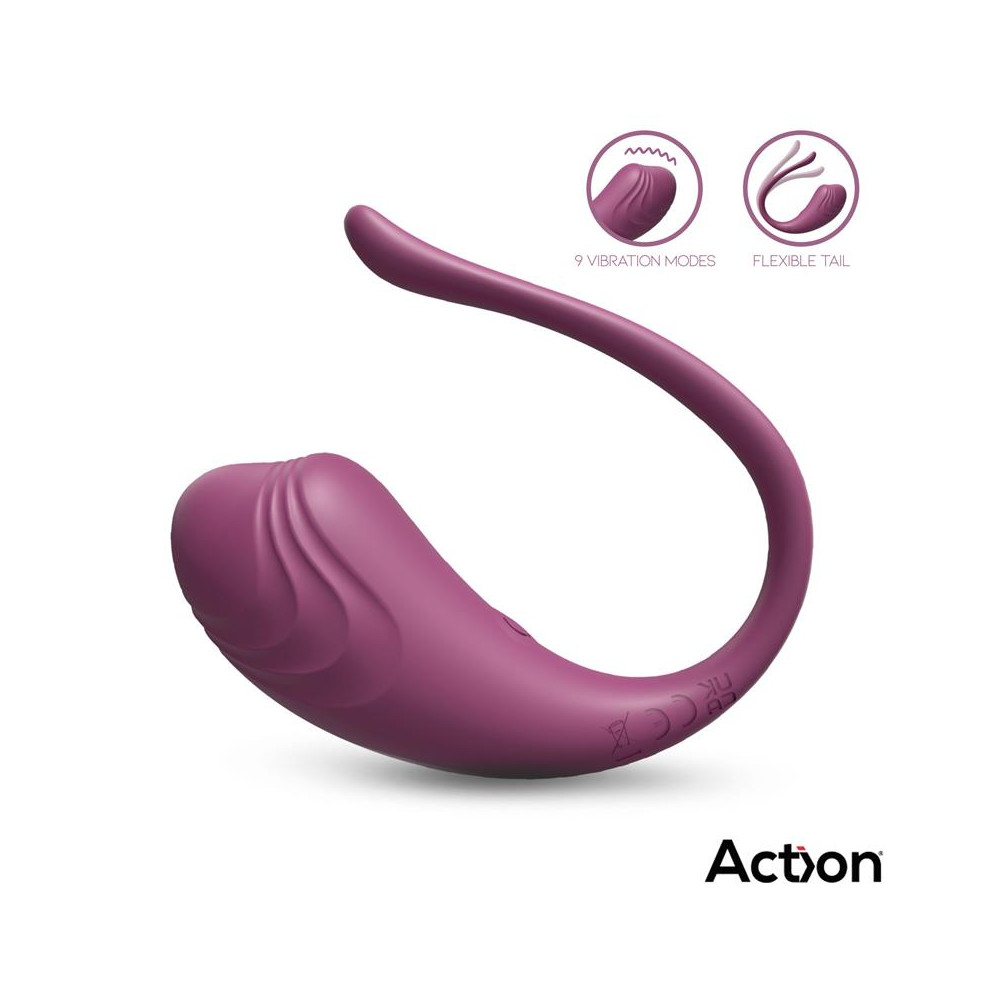 Luvia Huevo Vibrador con Control Remoto USB Púrpura