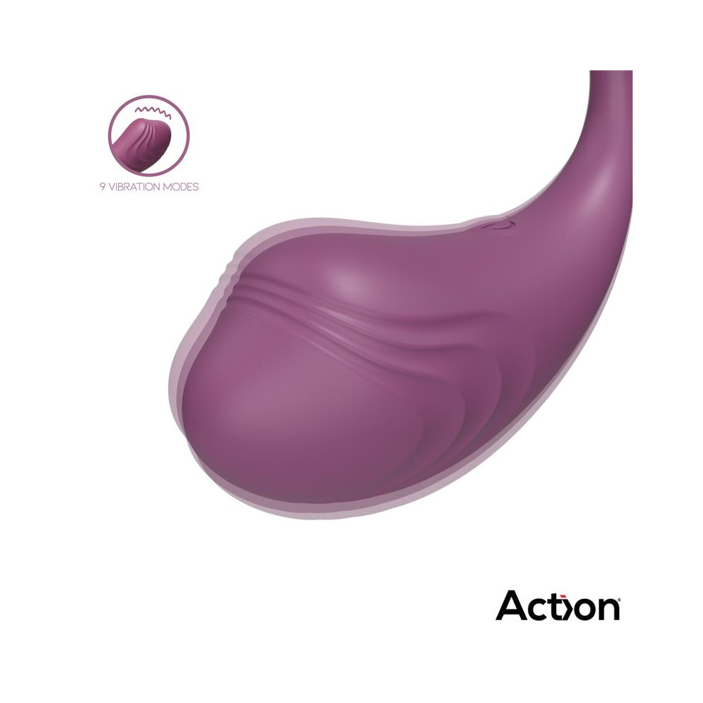 Luvia Huevo Vibrador con Control Remoto USB Púrpura