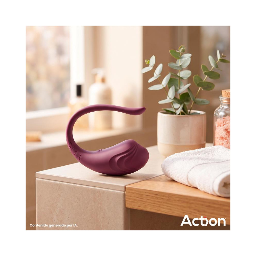 Luvia Huevo Vibrador con Control Remoto USB Púrpura