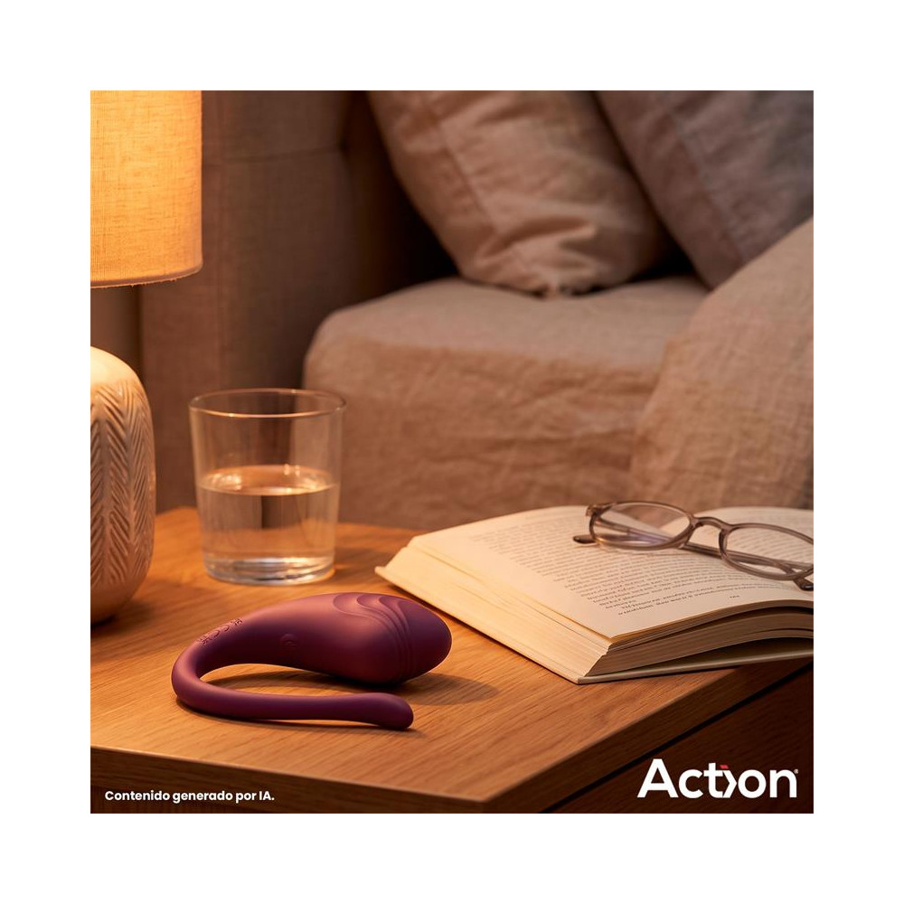 Luvia Huevo Vibrador con Control Remoto USB Púrpura