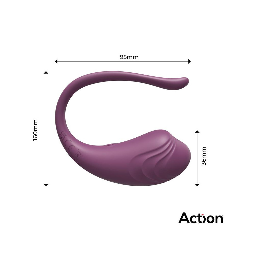 Luvia Huevo Vibrador con Control Remoto USB Púrpura