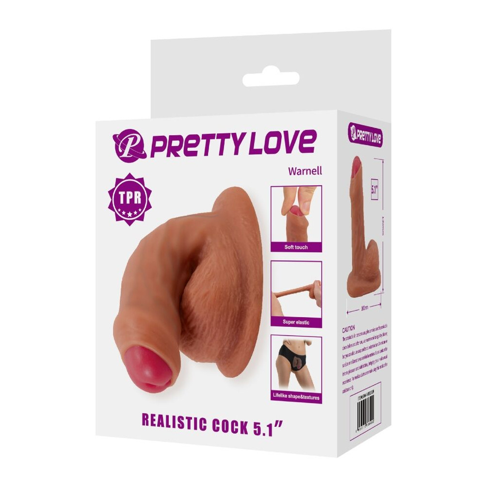 Warnell Packer Dildo ultra realístico y elástico 9,5 cm