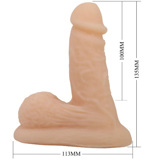 Wildon Packer Dildo Ultra Realístico y Elástico de 10 cm natural