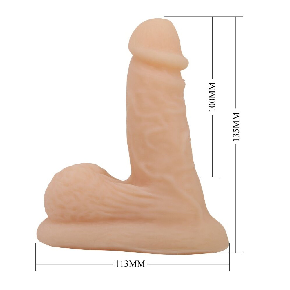 Wildon Packer Dildo Ultra Realístico y Elástico de 10 cm natural