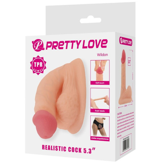 Wildon Packer Dildo Ultra Realístico y Elástico de 10 cm natural
