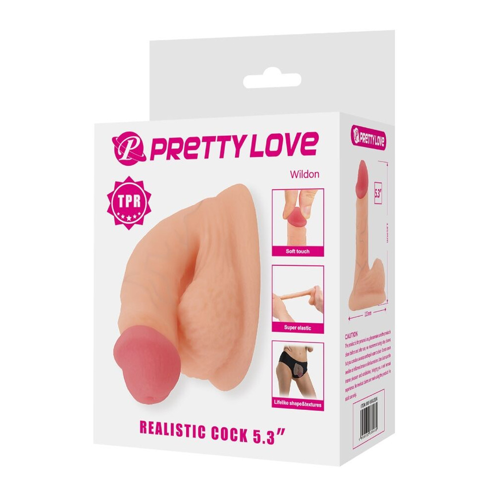 Wildon Packer Dildo Ultra Realístico y Elástico de 10 cm natural
