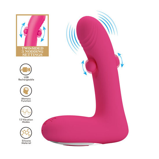 Duden Vibrador con Modo Balanceo Rosa