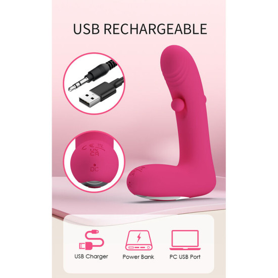 Duden Vibrador con Modo Balanceo Rosa