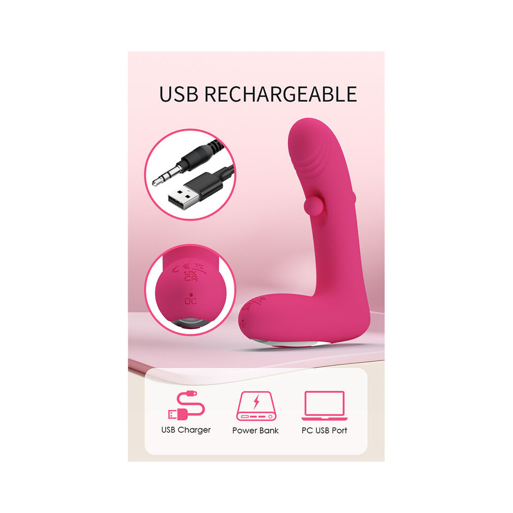 Duden Vibrador con Modo Balanceo Rosa